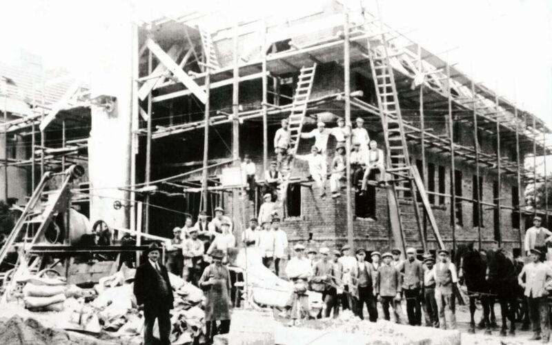 Historische Fotografie, Krankenhaus, Nordhorn, erster Anbau