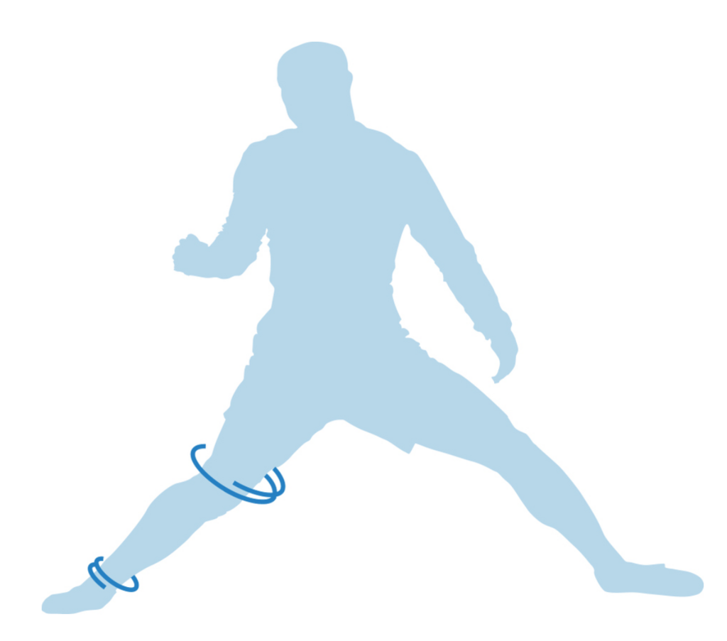 Typischer Verletzungsmechanismus bei Ball- und Kontaktsportarten: Innenverdrehtrauma des Kniegelenkes bei am Boden fixiertem Fuß. Bildquelle: www.stop-x.de